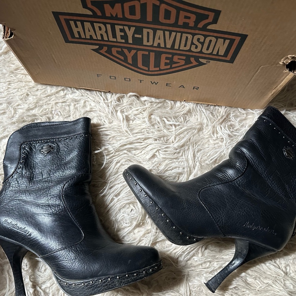 Harley-Davidson Women's Black Leather Boots